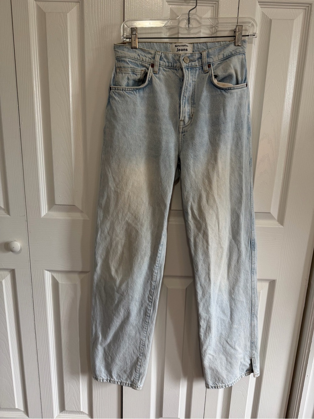 Reformation Straight Leg Light Wash Jeans Waist 25